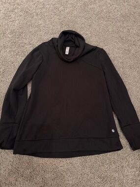 Apana Black Hooded Pullover Top